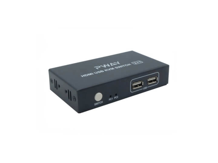 PWAY Selector de video KVM / HDMI 4K USB 2X1 - 0201K