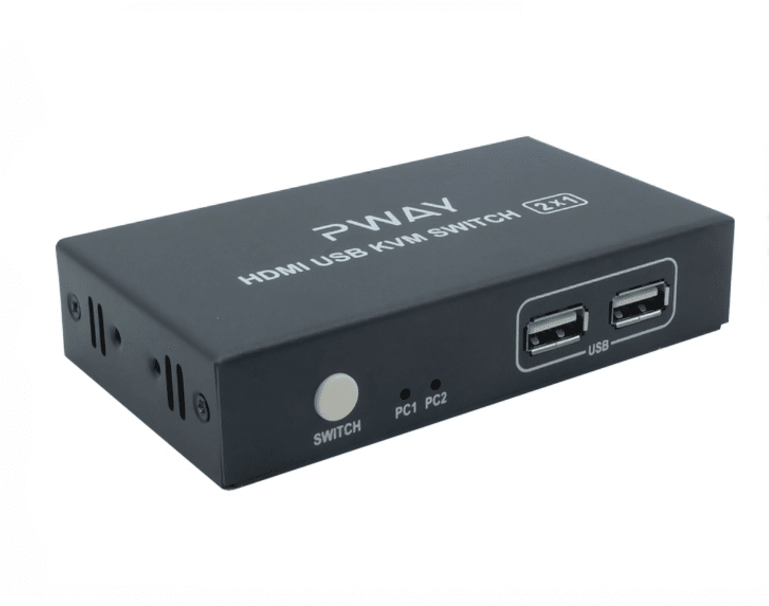 PWAY Selector de video KVM / HDMI 4K USB 2X1 - 0201K - Imagen 4