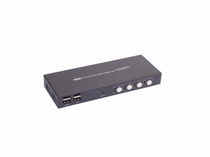 PWAY Selector de video KVM / HDMI 4K USB 4X1 - 0401K