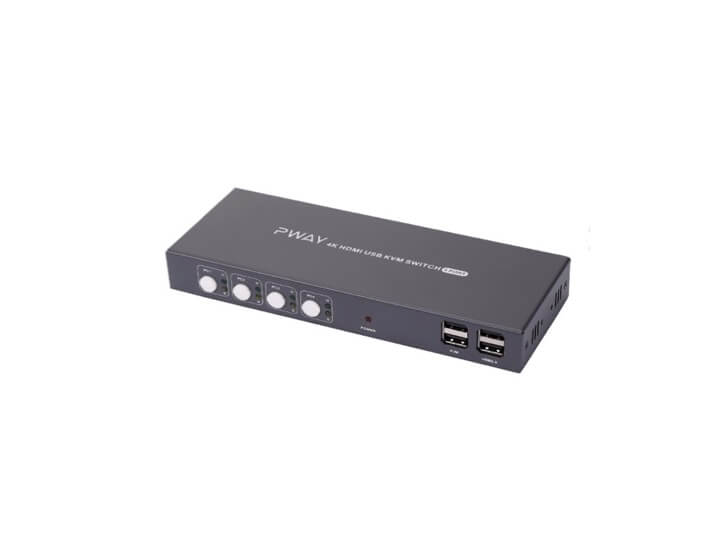 PWAY Selector de video KVM / HDMI 4K USB 4X1 - 0401K - Imagen 2