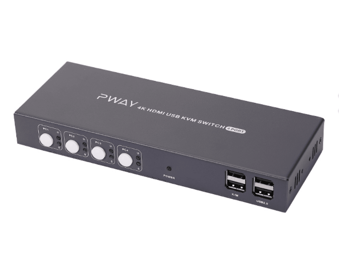 PWAY Selector de video KVM / HDMI 4K USB 4X1 - 0401K - Imagen 3
