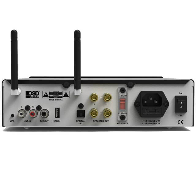 OSD Audio Amplificador Nero Stream XD 120W con WiFi, Bluetooth, Óptico, USB, RCA y App - Imagen 2