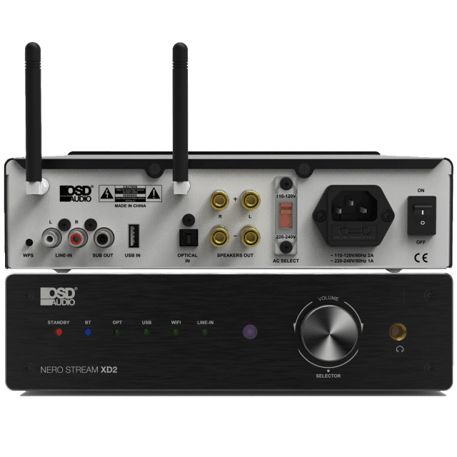 OSD Audio Amplificador Nero Stream XD 120W con WiFi, Bluetooth, Óptico, USB, RCA y App - Imagen 4