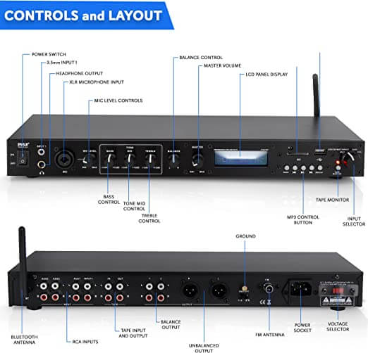 Pyle, PPRE70BT, Receptor de Audio Digital Radio FM, Bluetooth, USB, Tarjetas SD y Conector de Entrada y Salida - Imagen 2