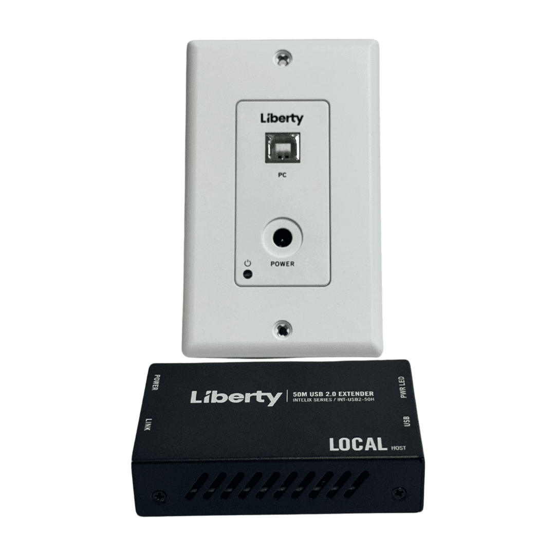 LIBERTY kit Placa De Pared host USB 2.0 INT-USB-50HWP y Transmisor local INT-USB2-50C - Imagen 2