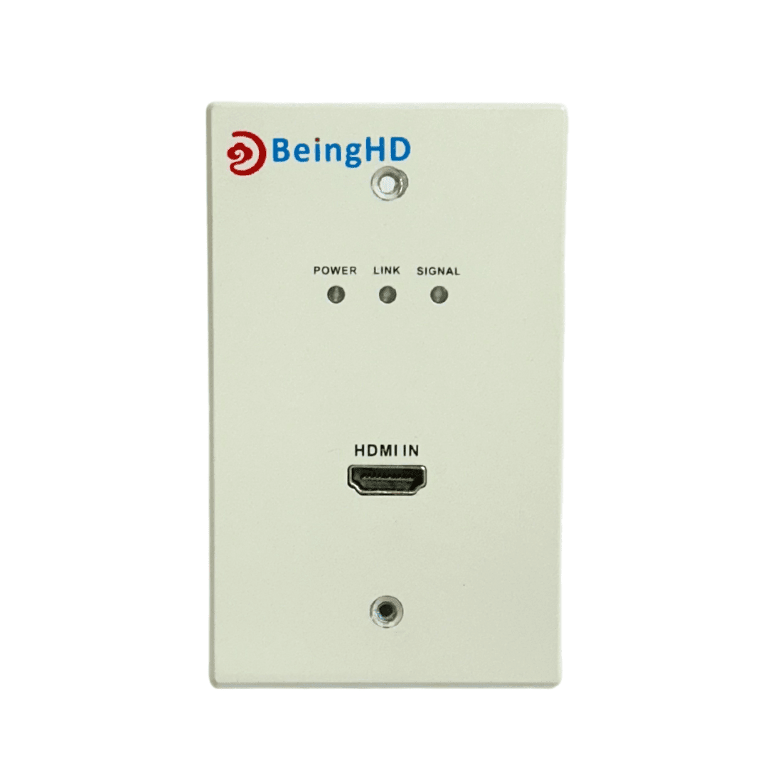 BeingHD Placa De Pared HDBT-WALL-HDMI-70 Lite Kit Transmisor y Receptor
