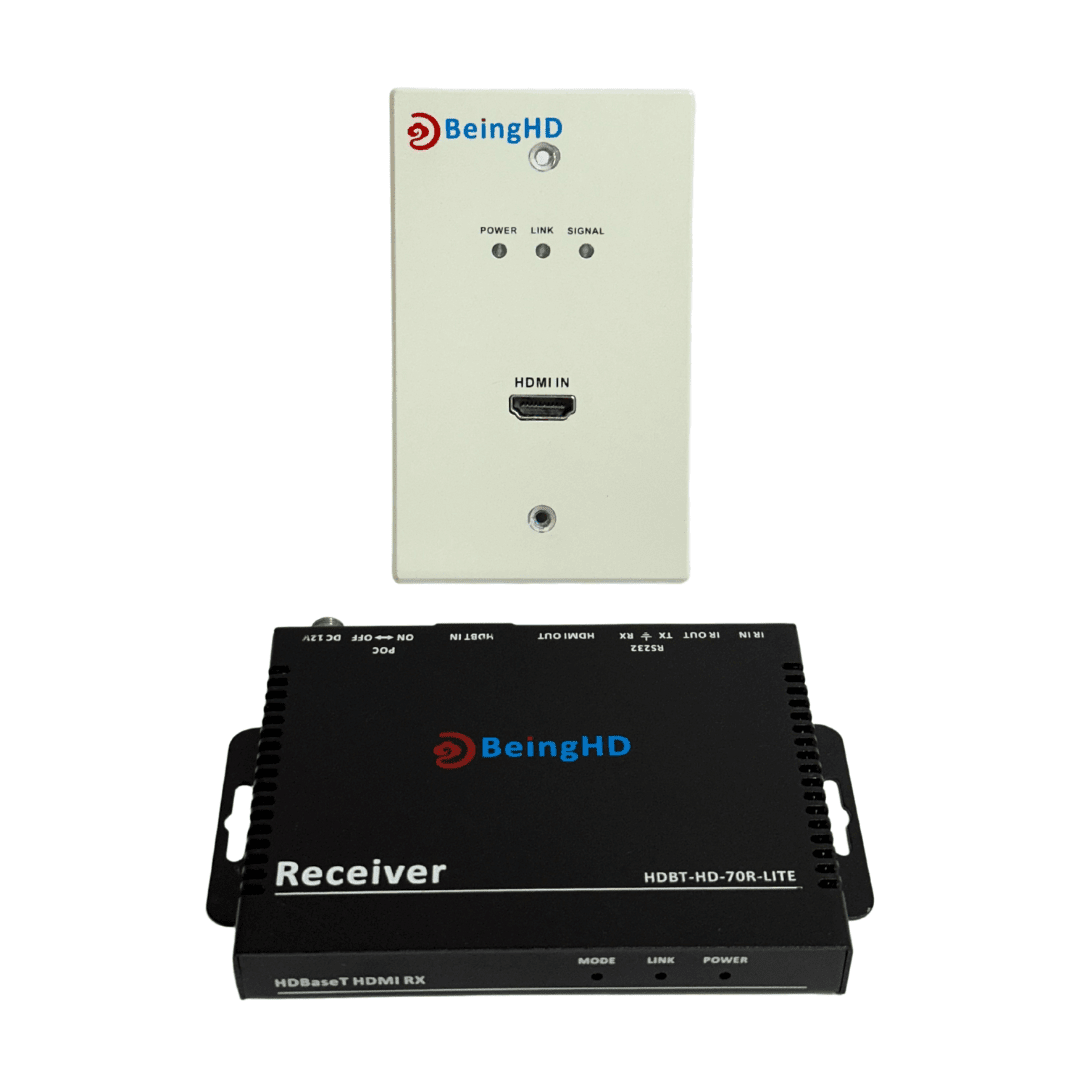 BeingHD Placa De Pared HDBT-WALL-HDMI-70 Lite Kit Transmisor y Receptor - Imagen 2