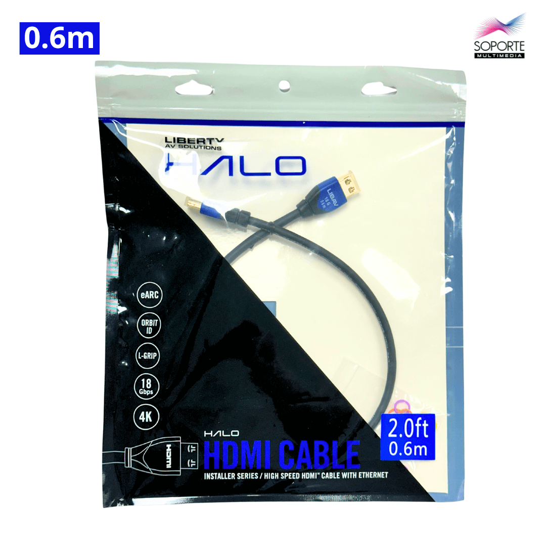 Liberty Halo, Cable Certificado HDMI De Alta Velocidad Con Ethernet, 60 Centímetros
