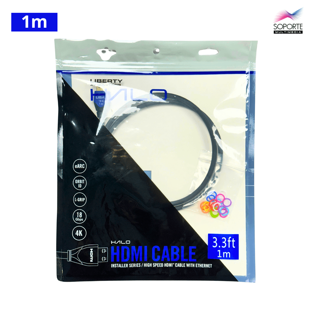 Liberty Halo, Cable Certificado HDMI De Alta Velocidad Con Ethernet, 01 Metro