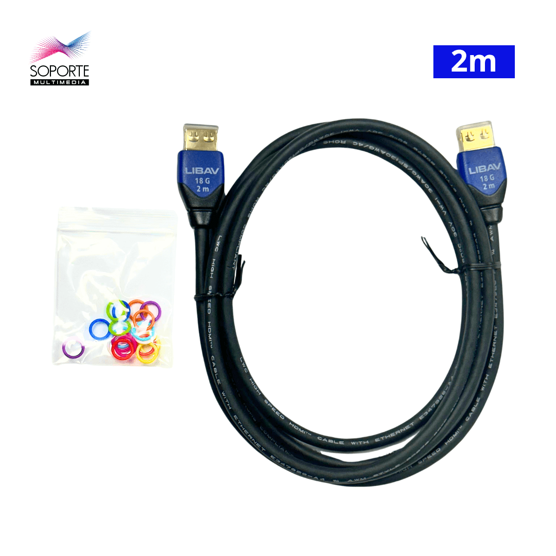 Liberty Halo, Cable Certificado HDMI De Alta Velocidad Con Ethernet, 02 Metros - Imagen 2
