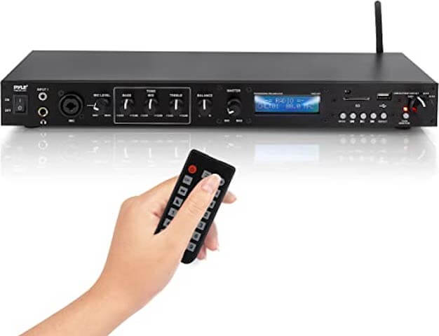 Pyle-PPRE70BT-Receptor-Audio-Digital-Radio-FM-Bluetooth-USB-Tarjetas-SD-Conector-Entrada-Salida-soporte-multimedia