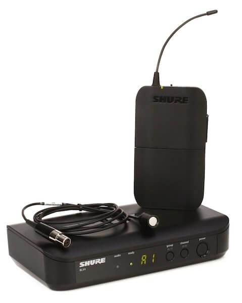 Shure-Microfono-Inalámbrico-Solapa-BLX14: CVL-soporte-multimedia-peru-tienda