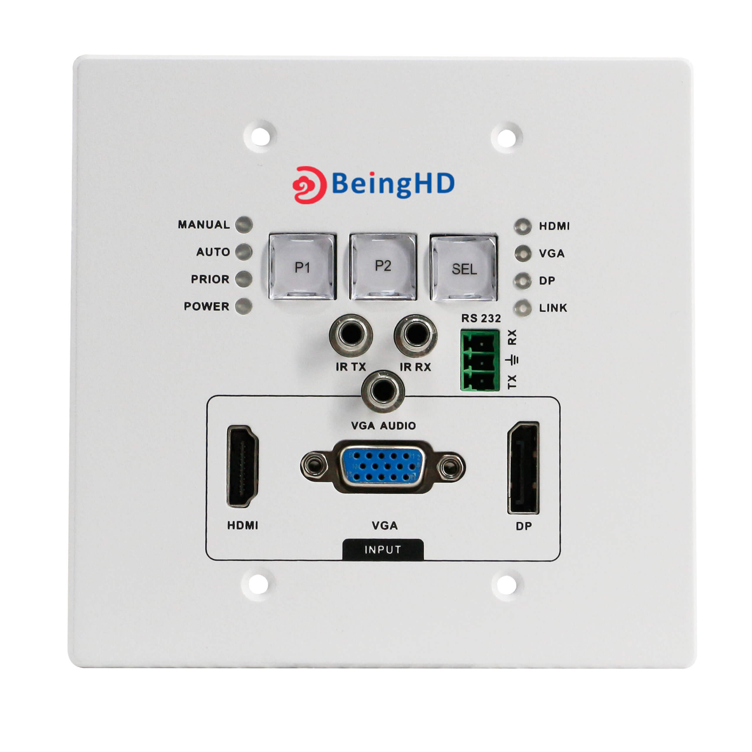 BeingHD Placa De Pared HDBT-WALL-HDVP-70 Kit Transmisor y Receptor