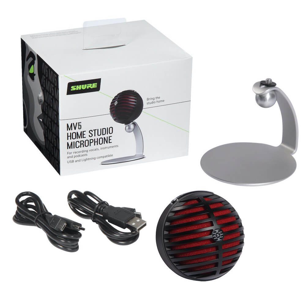 Shure USB Micrófono MV5 Color Guinda - Imagen 4